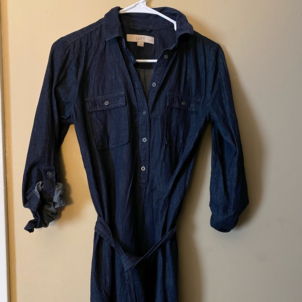 Loft jean chambray dress